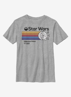 Star Wars Falcon Color Lines Youth T-Shirt