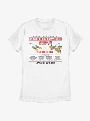 Star Wars Anakin Vs Sebulba Womens T-Shirt