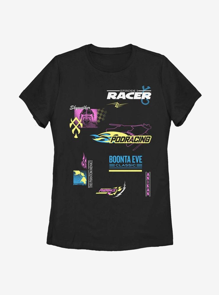 Star Wars Race Scatter Womens T-Shirt