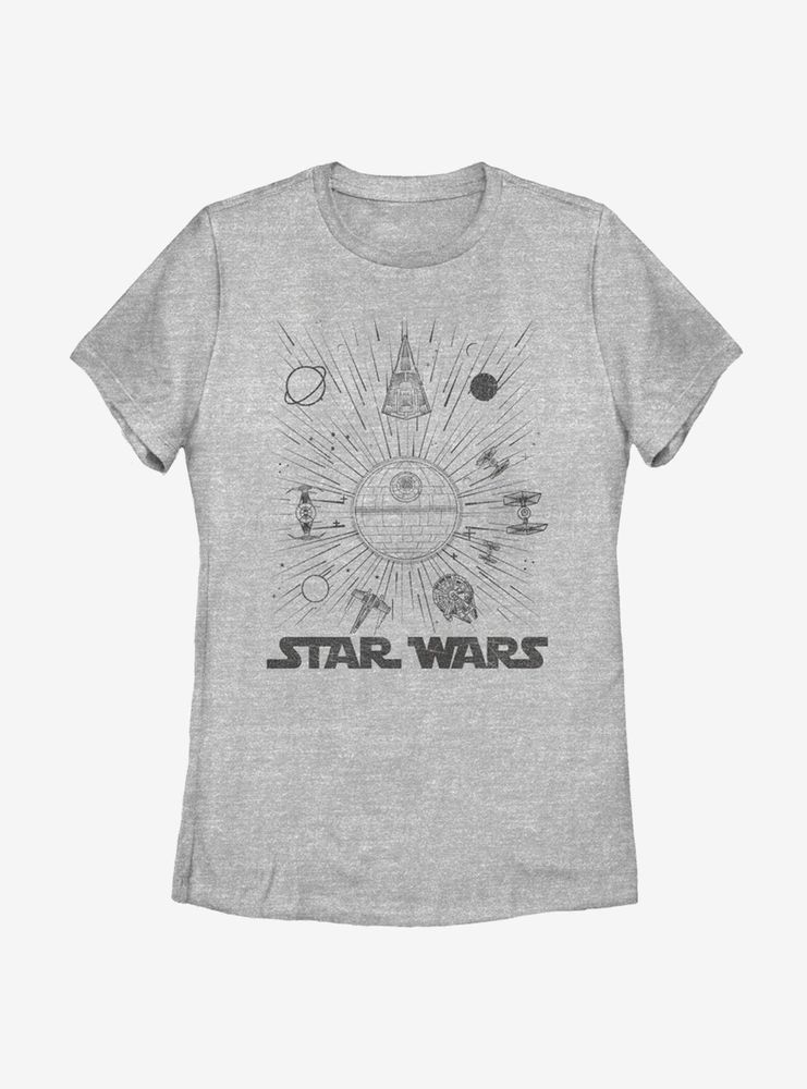 Star Wars Ships Burst Womens T-Shirt