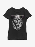 Star Wars Chewie Face Youth Girls T-Shirt