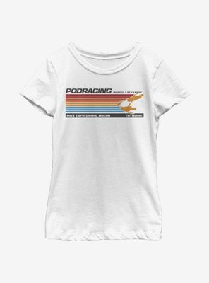 Star Wars Retro Pod Race Lines Youth Girls T-Shirt