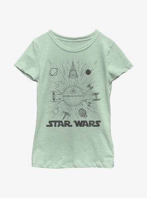 Star Wars Ships Burst Youth Girls T-Shirt
