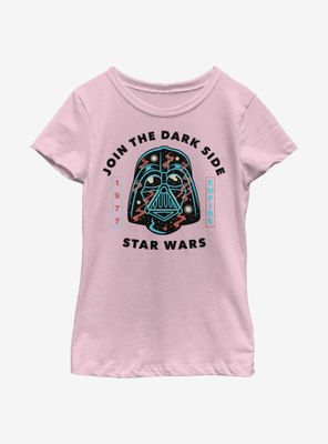 Star Wars Vader Space Face Youth Girls T-Shirt