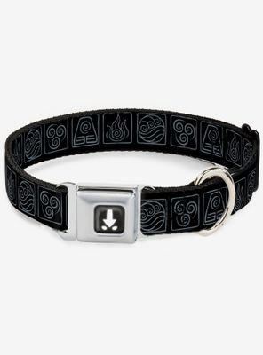 Avatar the Last Airbender Bending Elements Seatbelt Dog Collar