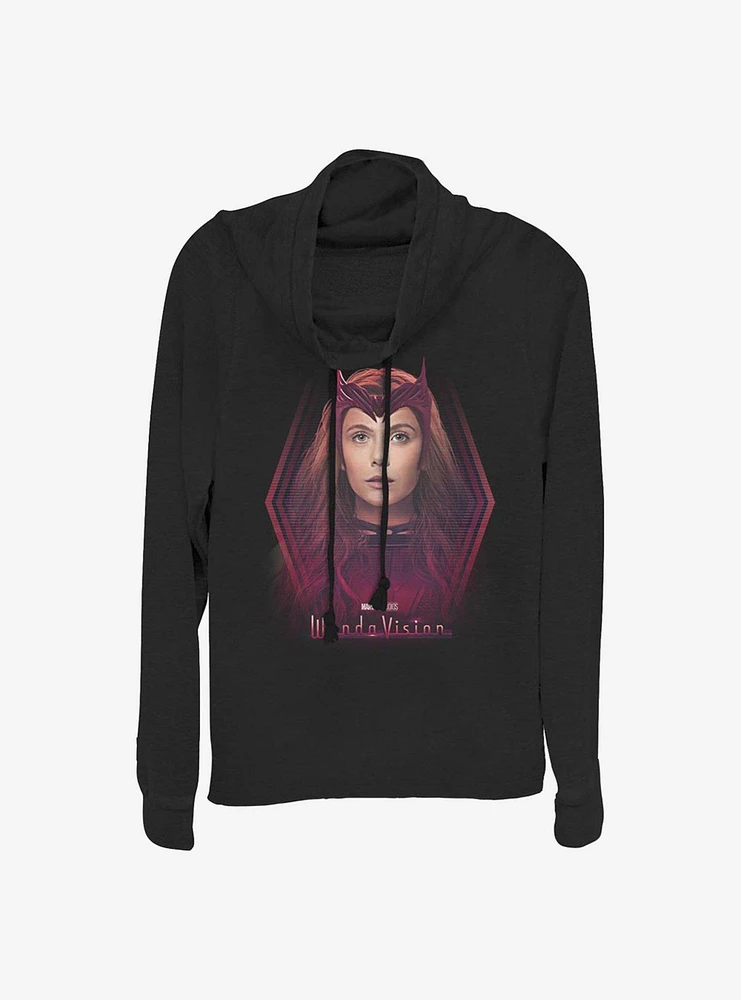 Marvel WandaVision Wanda The Scarlet Witch Cowlneck Long-Sleeve Girls Top