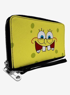 SpongeBob Biting Lip Zip Around Wallet