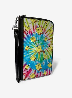 SpongeBob Dancing Tie Dye Zip Around Wallet