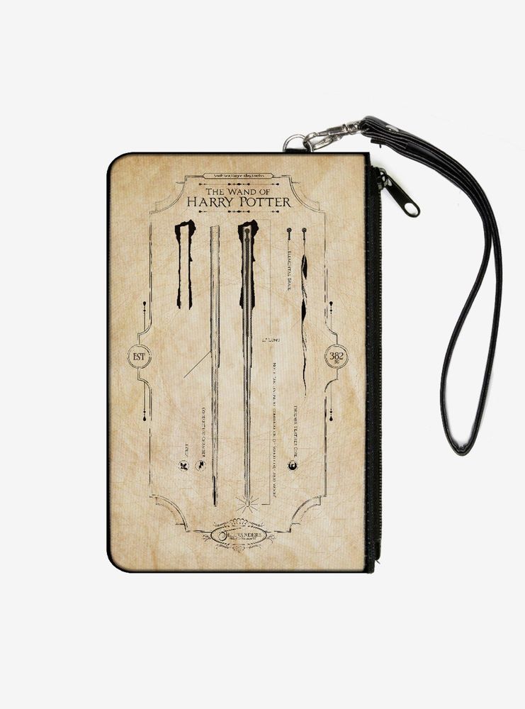 Harry Potter The Wand of Potter Anatomy Canvas Clutch Wallet