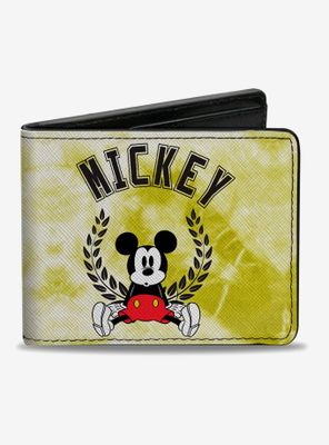 Disney Mickey Mouse Sitting Crest Tie Dye Bifold Wallet