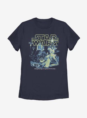 Star Wars Poster Neon Pop Womens T-Shirt