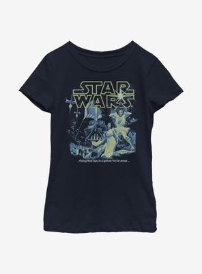 Star Wars Poster Neon Pop Youth Girls T-Shirt