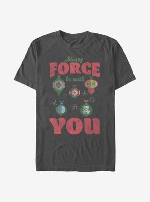 Star Wars Merry Force Decorations T-Shirt