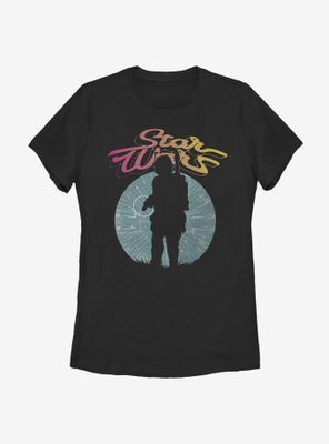 Star Wars Boba Silhouette Womens T-Shirt