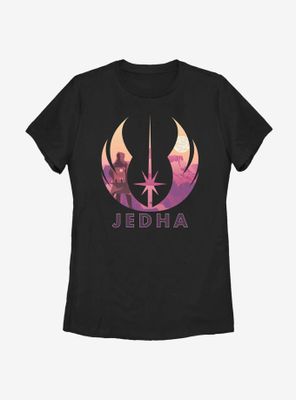 Star Wars Jedha Silhouette Womens T-Shirt