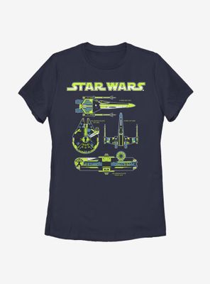 Star Wars Ship Specs Womens T-Shirt