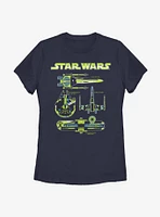 Star Wars Ship Specs Womens T-Shirt