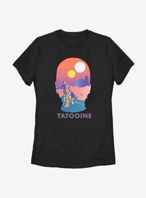 Star Wars Tatooine Silhouette Womens T-Shirt