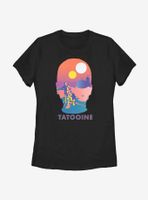 Star Wars Tatooine Silhouette Womens T-Shirt