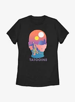 Star Wars Tatooine Silhouette Womens T-Shirt