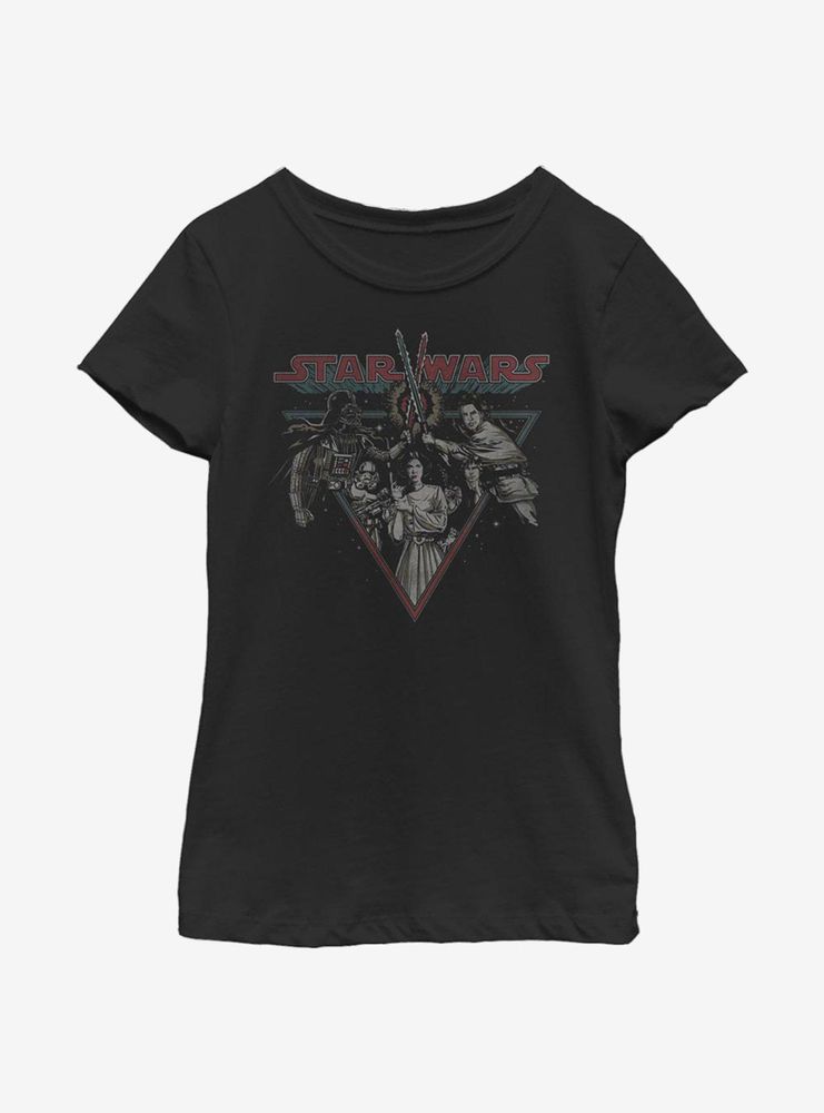 Star Wars Flaming Battle Youth Girls T-Shirt