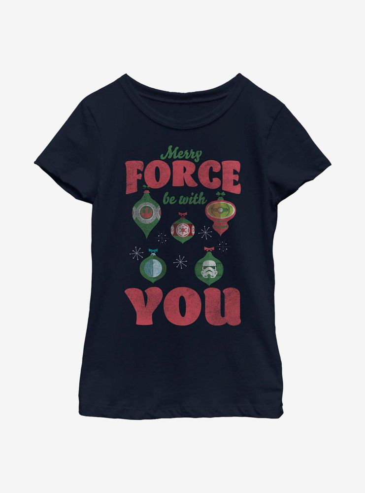 Star Wars Merry Force Decorations Youth Girls T-Shirt