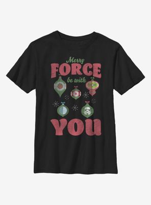 Star Wars Merry Force Decorations Youth T-Shirt
