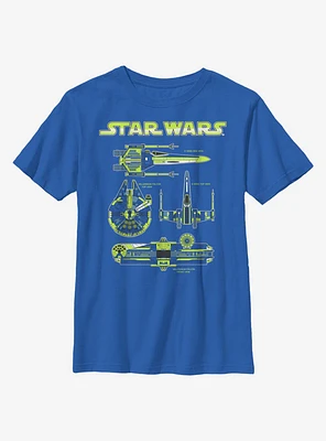 Star Wars Ship Specs Youth T-Shirt