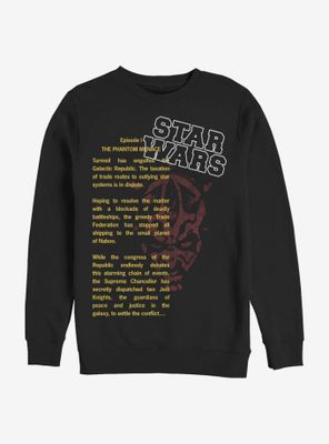 Star Wars Darth Maul Crawl Sweatshirt