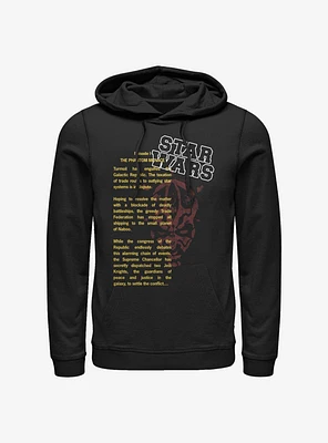 Star Wars Darth Maul Crawl Hoodie