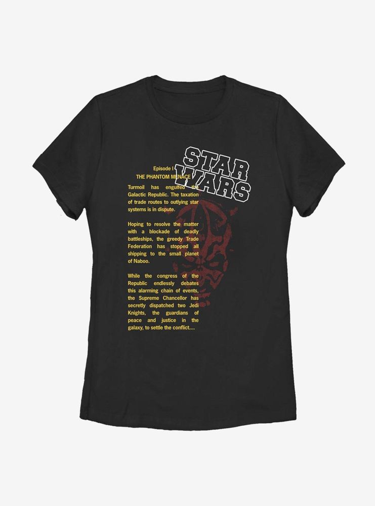 Star Wars Darth Maul Crawl Womens T-Shirt