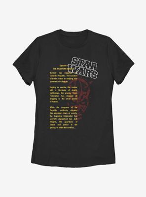 Star Wars Darth Maul Crawl Womens T-Shirt