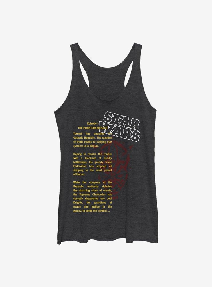 Star Wars Darth Maul Crawl Womens Tank Top