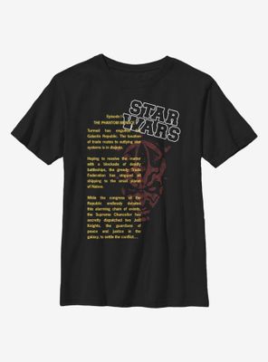 Star Wars Darth Maul Crawl Youth T-Shirt