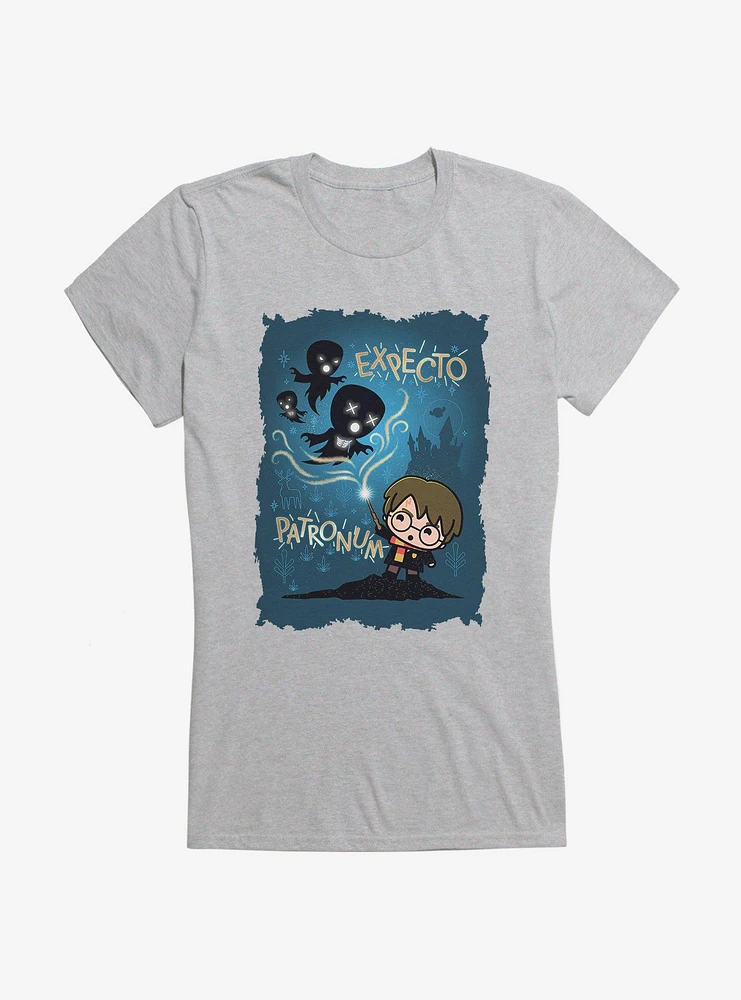 Harry Potter Expecto Patronum Blue Background Girls T-Shirt