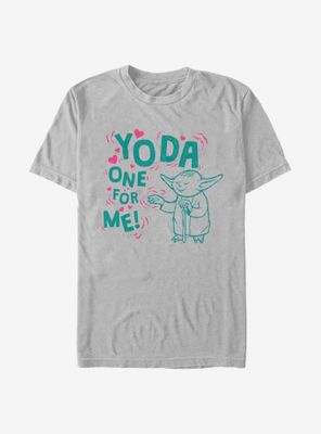 Star Wars Yoda One For Me Outline T-Shirt