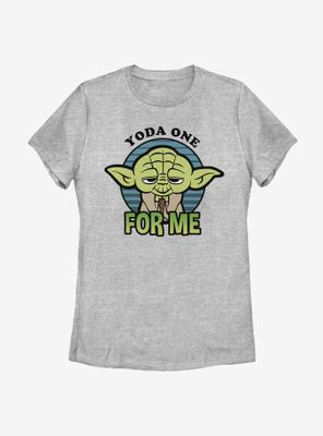 Star Wars Yoda One For Me Big Head Womens T-Shirt