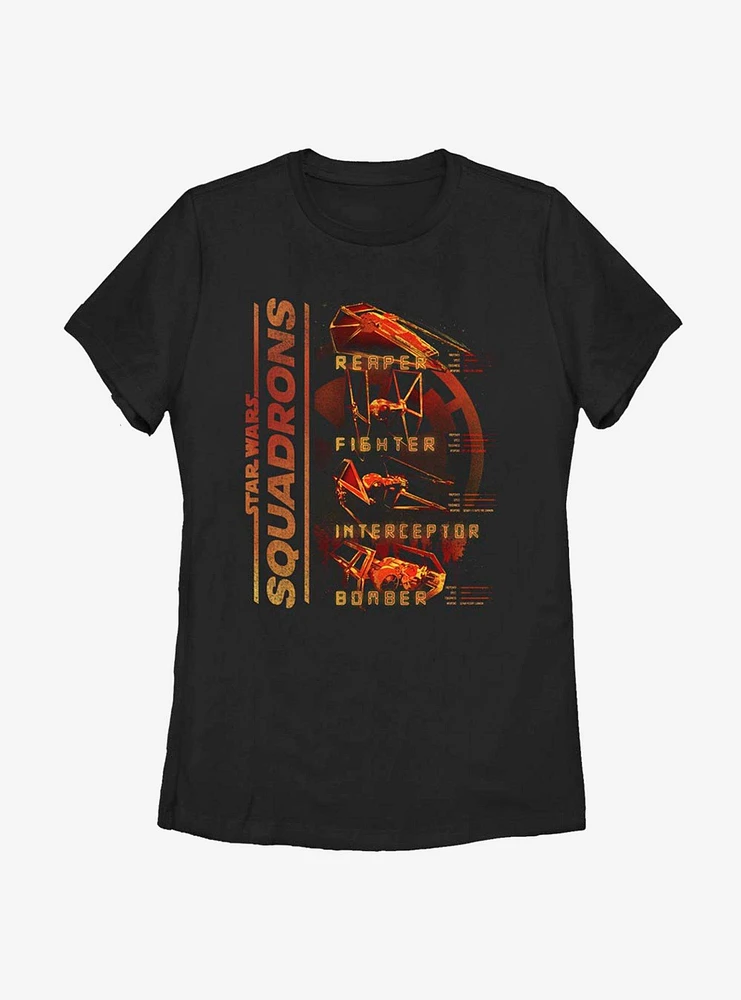 Star Wars Squadrons Imperial Ships Womens T-Shirt