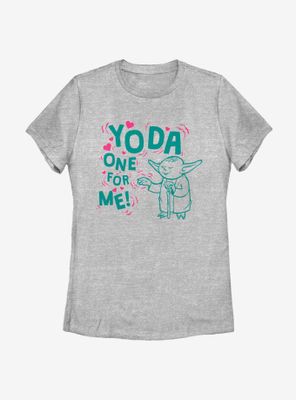 Star Wars Yoda One For Me Outline Womens T-Shirt