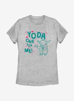 Star Wars Yoda One For Me Outline Womens T-Shirt