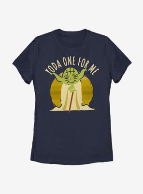 Star Wars Yoda One For Me Circle Womens T-Shirt