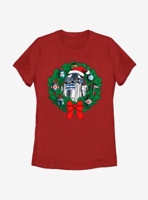 Star Wars R2 Wreath Womens T-Shirt