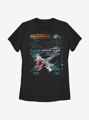 Star Wars X-Wing Squad Scheme Womens T-Shirt
