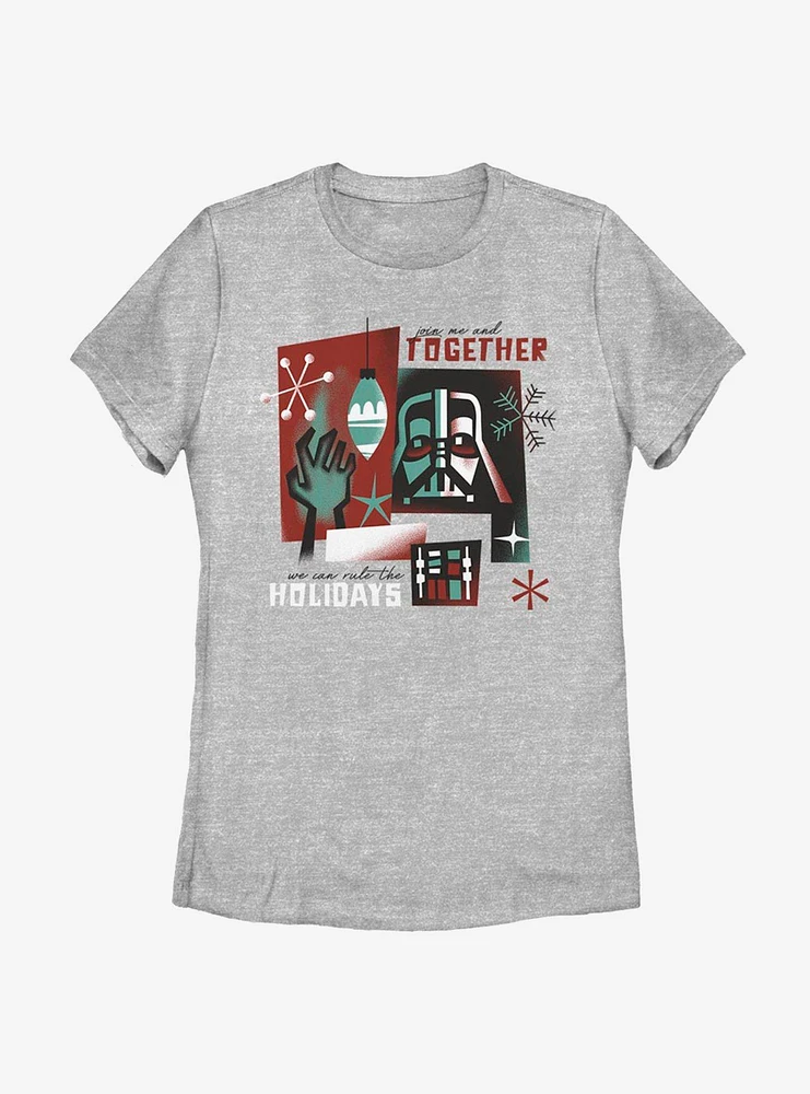 Star Wars Vader Join Me Rule The Holidays Womens T-Shirt