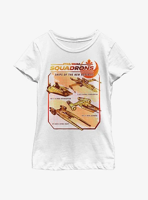 Star Wars Squadrons Rebel Ships Youth Girls T-Shirt