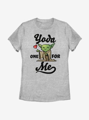 Star Wars One For Me Yoda Heart Womens T-Shirt