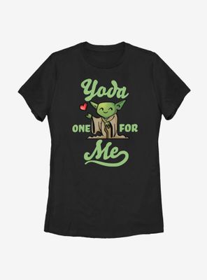 Star Wars Yoda One For Me Tiny Heart Womens T-Shirt