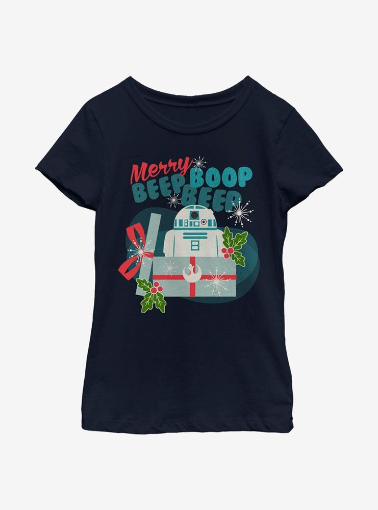 Star Wars Merry Beep Boop R2 Youth Girls T-Shirt