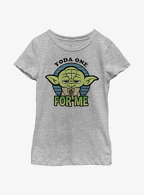 Star Wars Yoda One For Me Big Head Youth Girls T-Shirt