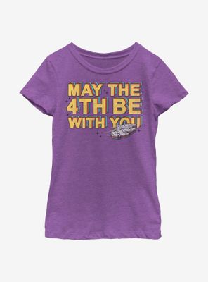 Star Wars May The 4th Be With You Big Letters Youth Girls T-Shirt